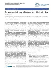 Estrogen mimicking effects of xenobiotics in fish
