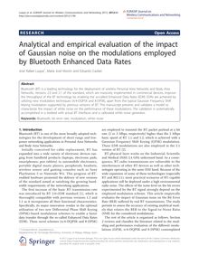 Analytical and empirical evaluation of the impact of Gaussian noise on the modulations employed by Bluetooth Enhanced Data Rates