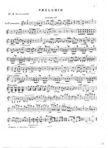 Partition violons II, Preludio per Tre Violini, viole de gambe, violoncelle e Basso
