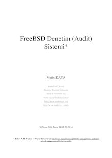FreeBSD Denetim (Audit) Sistemi*