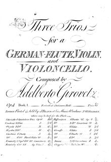 Partition violon, Trios pour la flûte Traversiere, violon & violoncelle