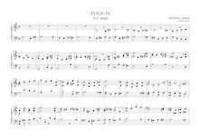 Partition Fuga IV en C major, Sechs Fugen für die Orgel, oder Clavier