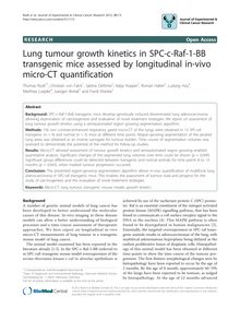 Lung tumour growth kinetics in SPC-c-Raf-1-BB transgenic mice assessed by longitudinal in-vivo micro-CT quantification