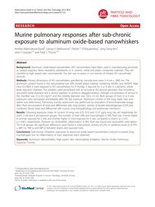Murine pulmonary responses after sub-chronic exposure to aluminum oxide-based nanowhiskers