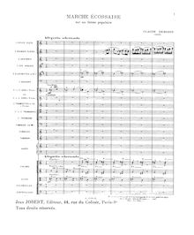 Partition Orchestral Score, Marche Écossaise sur un Thème Populaire