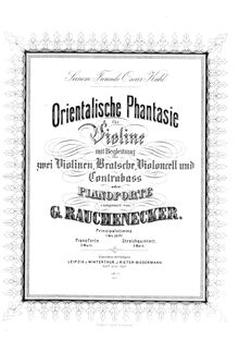 Partition Cover, Orientalische Phantasie, Rauchenecker, Georg Wilhelm