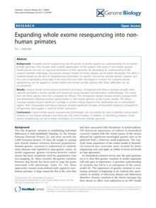 Expanding whole exome resequencing into non-human primates