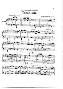 Partition complète, Tarantelle, Op.11, Scharwenka, Xaver