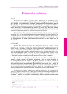 Anexe 1 - Présentation de l’étude - RAPPORT - 2002-2003 - COMITÉ  CONSULTATIF du Conseil national