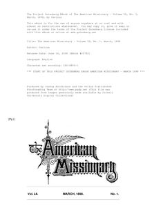 The American Missionary — Volume 52, No. 1, March, 1898