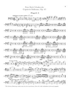 Partition basson 1, 2, italien Capriccio, Op.45, Итальяанское каприччио (Italyanskoe kaprichchio), Capriccio Italien
