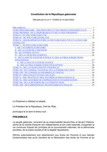 Constitution de la république gabonaise preambule