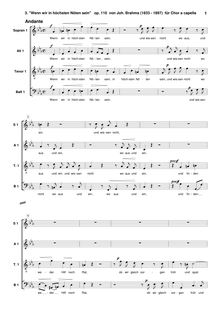 Partition chœur 1 score, 3 Motets, 3 Motetten, Brahms, Johannes par Johannes Brahms