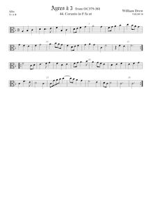 Partition aigu 2 ou ténor viole de gambe (alto clef), Airs pour 3 violes de gambe par William Drew