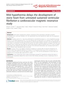Mild hypothermia delays the development of stone heart from untreated sustained ventricular fibrillation - a cardiovascular magnetic resonance study