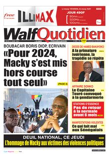 Walf  Quotidien n°8688 - du jeudi 11 mars 2021