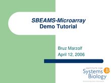 SBEAMS-Microarray Demo Tutorial