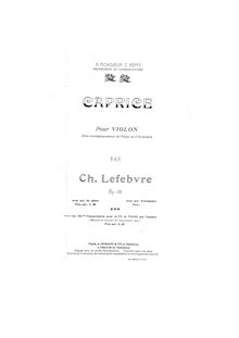 Partition de viole de gambe et partition de piano, Caprice, Op.106