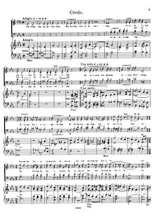 Partition Credo, Missa  Stella maris , Op.141, Missa "stella maris" Quatuor vocibus (Canto, Alto, Tenore et Baßo) concinenda comitante Organo