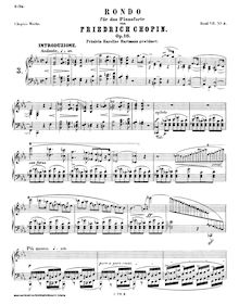 Partition complète, Rondo en E-flat major, E♭ major, Chopin, Frédéric