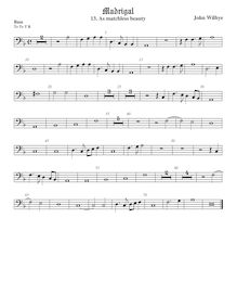 Partition viole de basse, madrigaux - Set 2, Wilbye, John