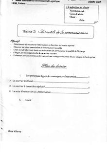 Les Outiles de Communication - Dossier  (Niveau: Secondaire, Lycée)
