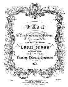 Partition de violoncelle, Piano Trio, F major, Stephens, Charles Edward