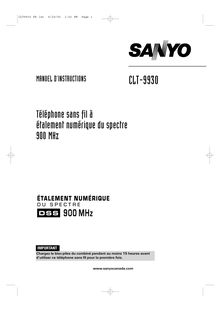 Notice Téléphone sans fil Sanyo  CLT-9930