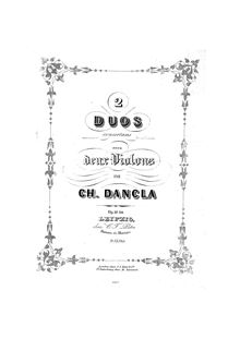 Partition parties complètes, 2 violon Duos, Opp.19, 20, Dancla, Charles