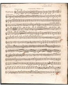Partition clarinette 1 (en B♭), Symphony No.6 en B-flat major, B♭ major