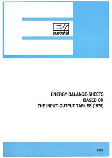 Energy balance-sheets based on the input-output tables 1975