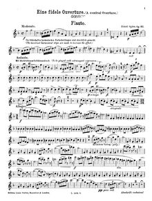 Partition flûte, Eine fidele Ouverture, Op.61, Eine fidele Ouverture, für Flöte, Clarinette, Horn und Fagott