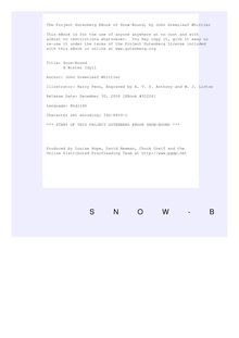 Snow-Bound - A Winter Idyll
