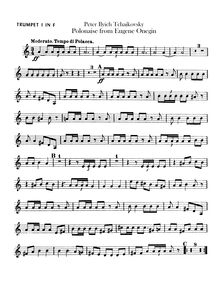 Partition trompette 1, 2 (F), Eugene Onegin, Евгений Онегин ; Yevgeny Onegin ; Evgenii Onegin