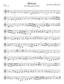 Partition ténor viole de gambe 1, aigu clef, Il quinto libro de madrigali a cinque voci.