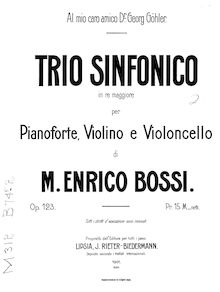 Partition de piano, Trio Sinfonico, Op.123, D Major, Bossi, Marco Enrico