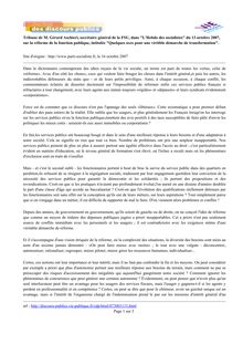 Tribune de M. Gérard Aschieri, secrétaire général de la FSU, dans ...