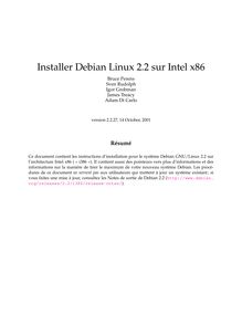 Installer Debian Linux 2.2 sur Intel x86