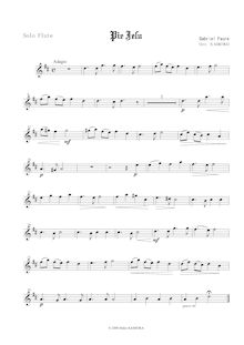 Partition Solo flûte, Requiem en D minor, D minor, Fauré, Gabriel