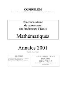 Mathématiques Annales 2001