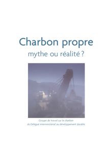 Charbon propre : mythe ou réalité ? - Groupe de travail sur le charbon du Délégué interministériel au développement durable