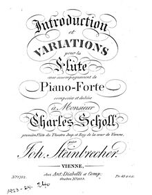 Partition parties complètes, Introduction et Variations en G minor