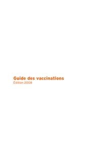Guide des vaccinations 2008
