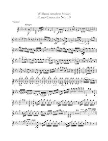 Partition violons I, II, Piano Concerto No.10, Concerto for Two Pianos