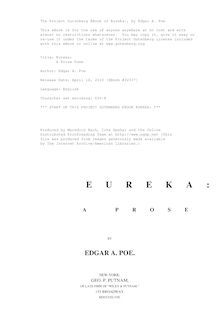 Eureka: - A Prose Poem
