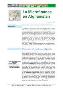PDF - 217.5 ko - FS La microfinance en Afghanistan