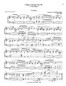 Partition , Verset (B-flat major), L’Office Catholique, Op.148, Lefébure-Wély, Louis James Alfred
