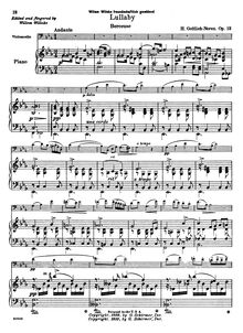 Partition de piano, Lullaby, Noren, Heinrich Gottlieb