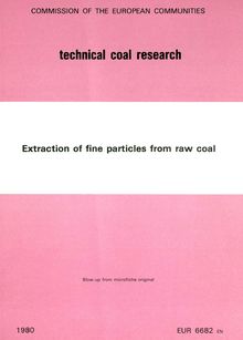 Extraction of fine particles from raw coal