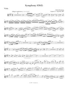 Partition altos, Symphony No.30, A major, Rondeau, Michel
